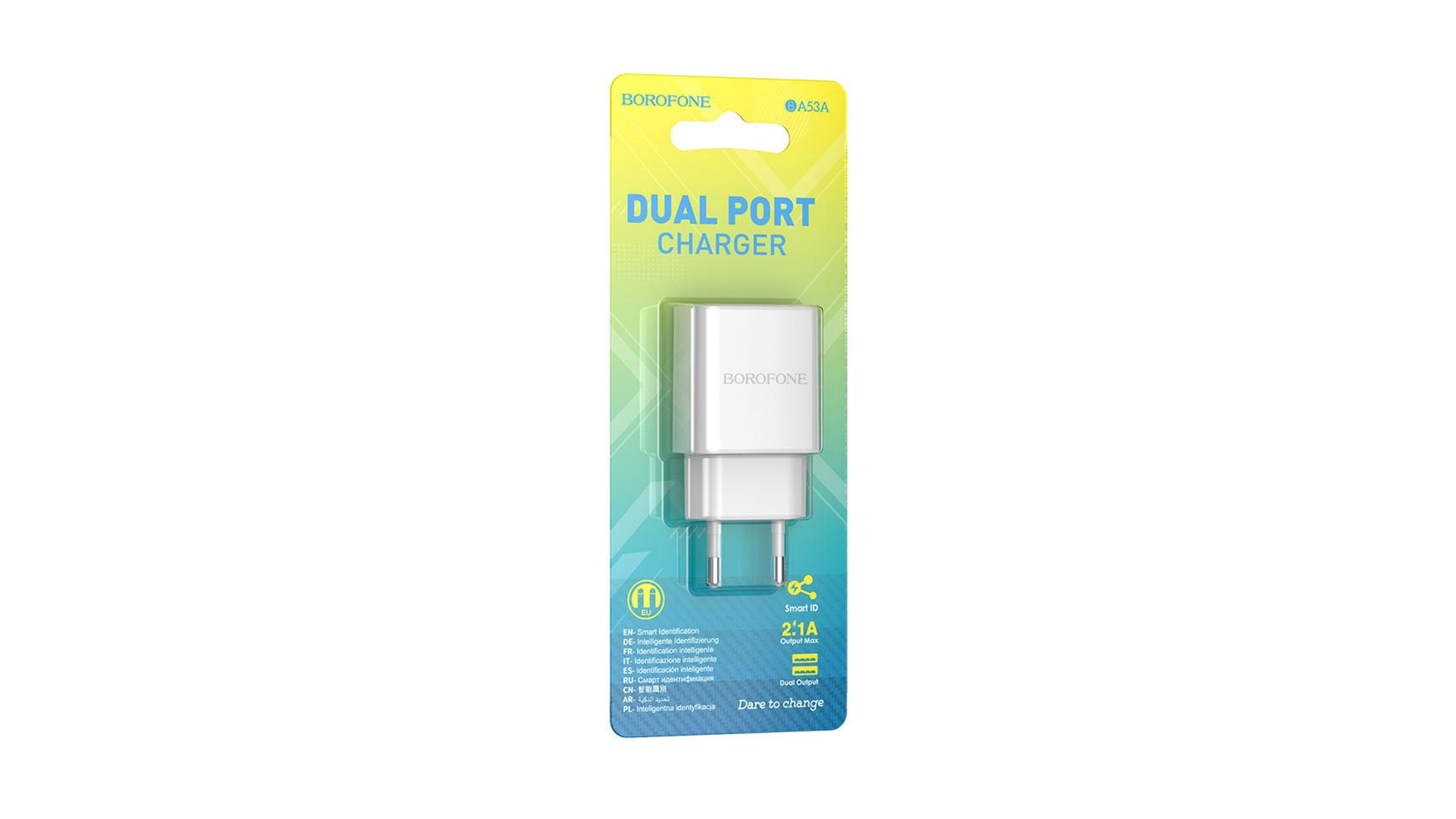 BOROFONE BA53A/ Сетевое ЗУ/ 2USB/ Выход: 10,5W/ 2,4A/ Белый