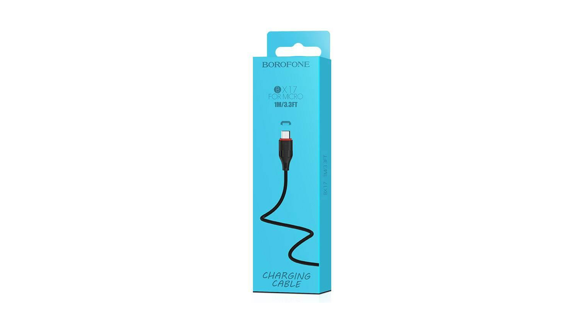 BOROFONE BX17/ USB - MicroUSB/ 1м/ 2.4A/ ПВХ/ Черный