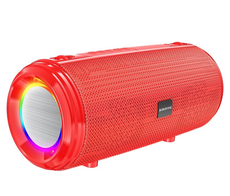 BOROFONE BR13/ FM, TF, USB, AUX/ 5W*2/ 1200mAh/ 4 часа/ Подсветка/ Красный