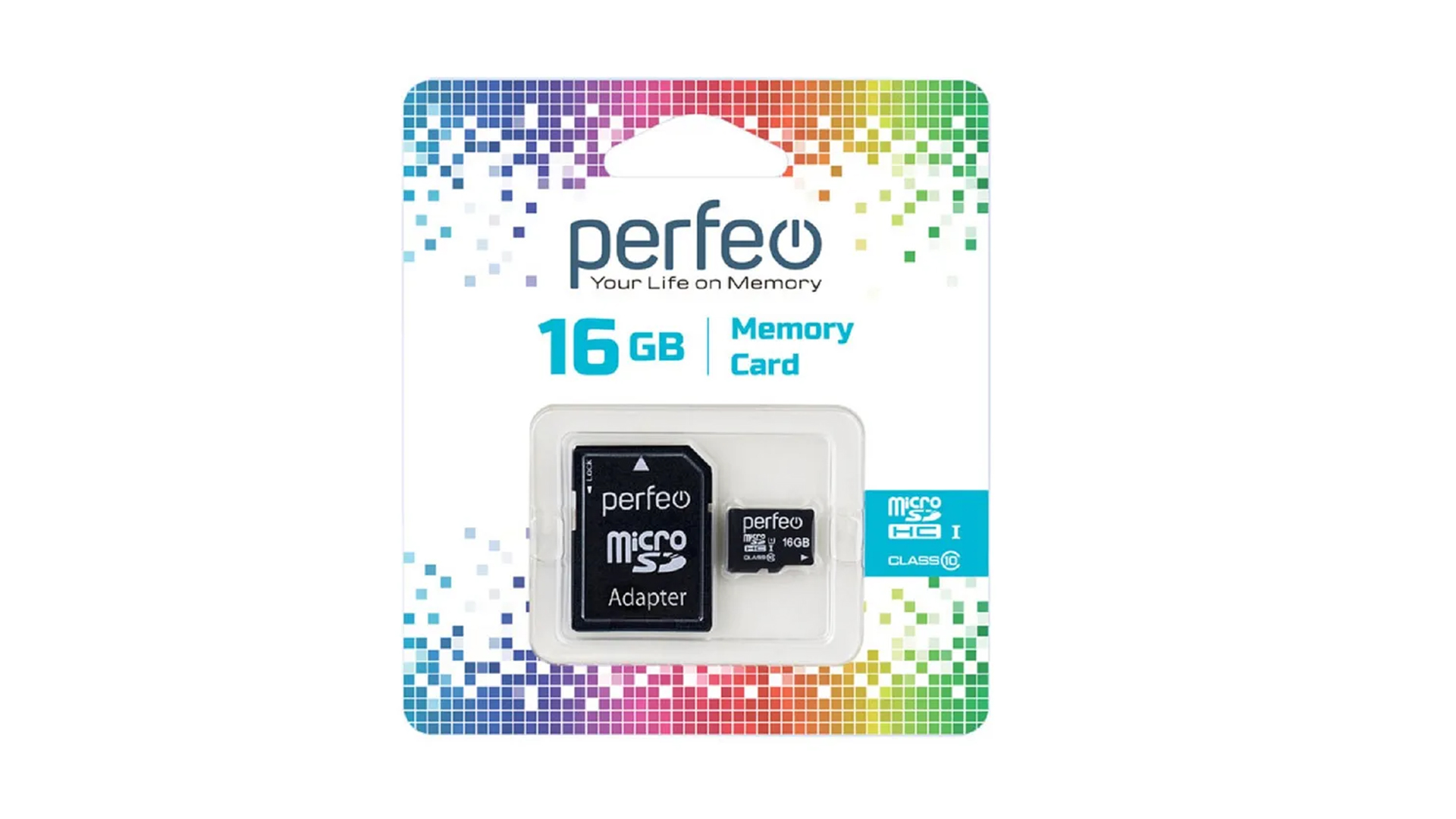 Карта памяти Perfeo/ 16GB/ microSD/ Class 10/ SD адаптер