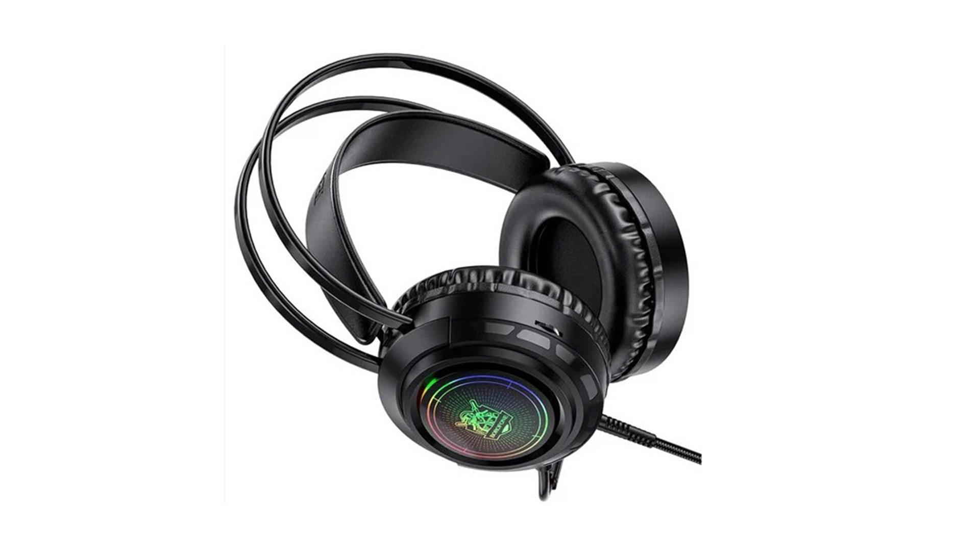 BOROFONE BO103/ Игровая гарнитура/ Подсветка/ 3,5мм/ 2,2м/ USB/ Чёрный (20)