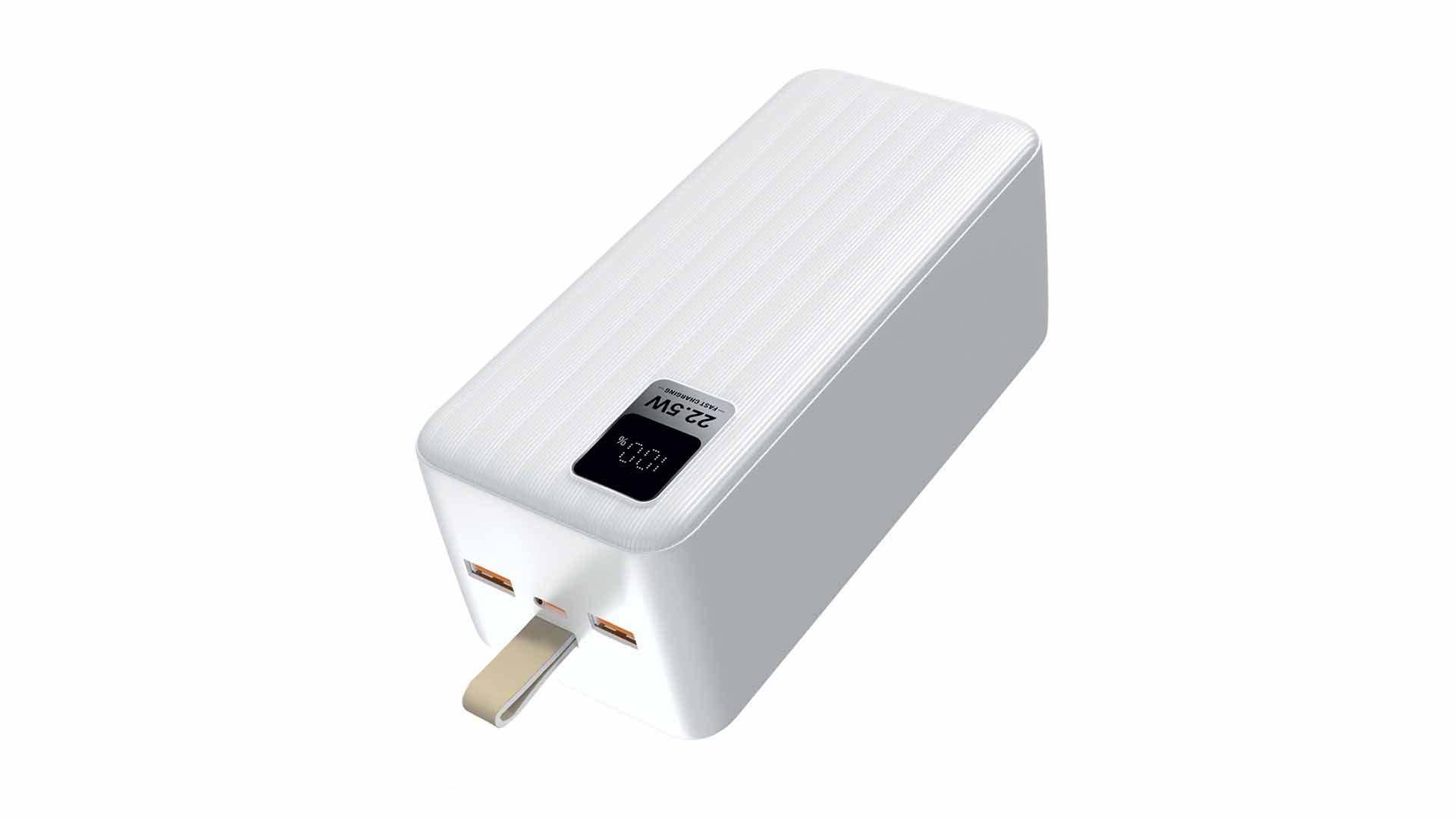 Perfeo Powerbank WATERFALL 50000 mAh/LED дисплей/PD + QC 3.0/Type-C/2 USB/Выход: 5A, max 22.5W/White