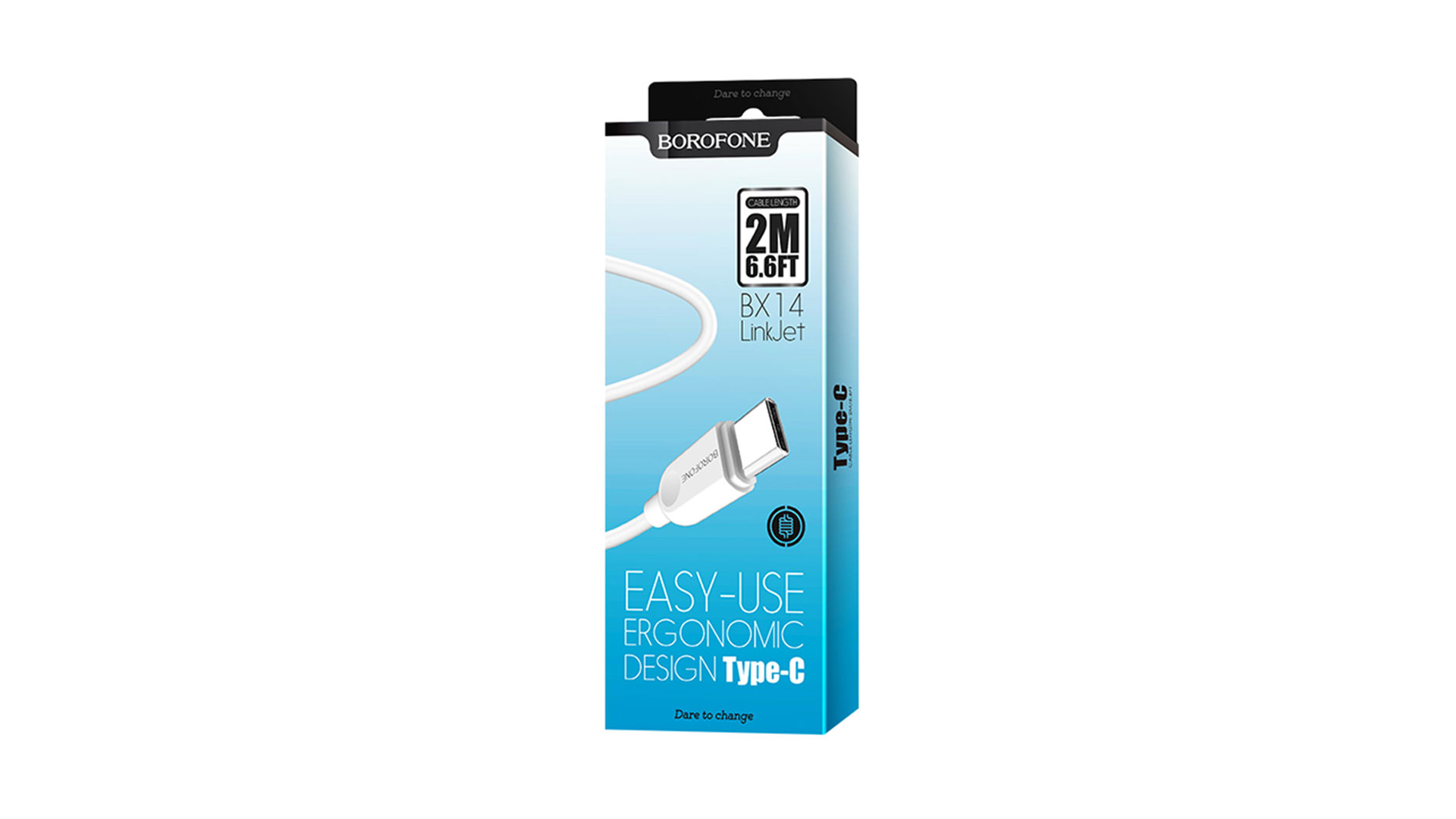 Кабель BOROFONE BX14/ USB - Type - C/ 2м/ 3A/ ПВХ/ Белый