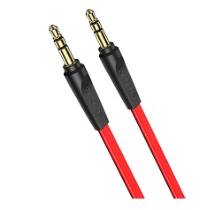 BOROFONE BL6 AUX/ 2м/ 3pin/ПВХ/ Плоский/ Красный