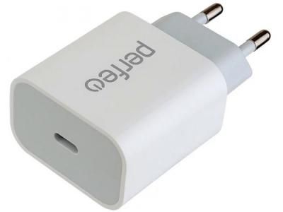 PERFEO Сетевое зарядное устройство PD, с разъемом Type-C, 20W, белый, тип 2 (I4641)