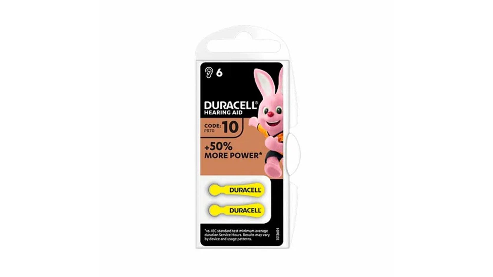 Duracell DA10/6BL Hearing Aid ZA10