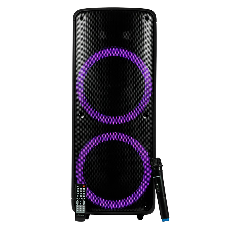 Nakatomi GS-59 - акустическая колонка 1.0, 120WRMS, Караоке с беспр. микрофоном, BT+FM+USB+SD+LED+ДУ