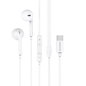 Наушники BOROFONE BM27/ Вкладыши/ Регулировка громкости/ 1,2м/ Type-c/ Белый