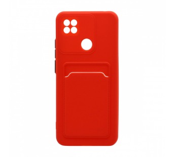 Чехол с кармашком и цветными кнопками для Xiaomi Redmi 9C (010) красный