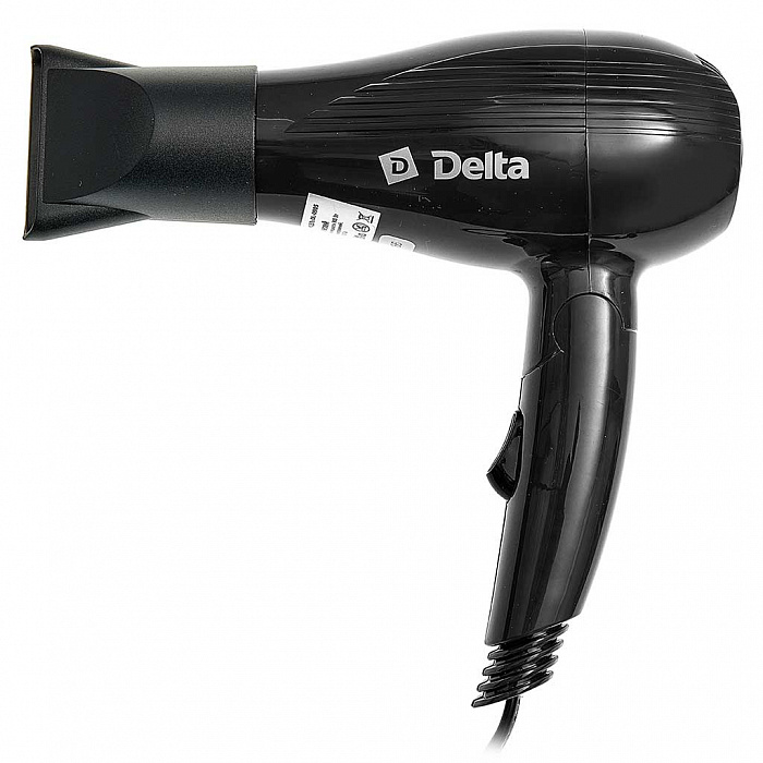 Фен  DELTA DL-0905 : СКЛАДНАЯ РУЧКА,900Вт, черный (24)