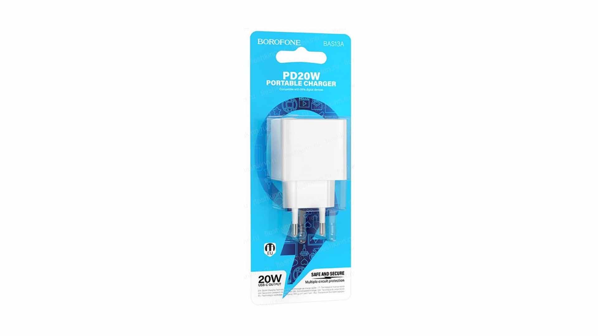 BOROFONE BAS13A/ Сетевое ЗУ/ PD/ Выход: 20W/ Белый