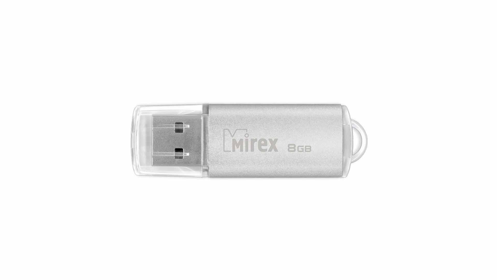 USB Флэш-накопитель Mirex UNIT SILVER/ 8GB/ USB 2.0/ Серебрянный