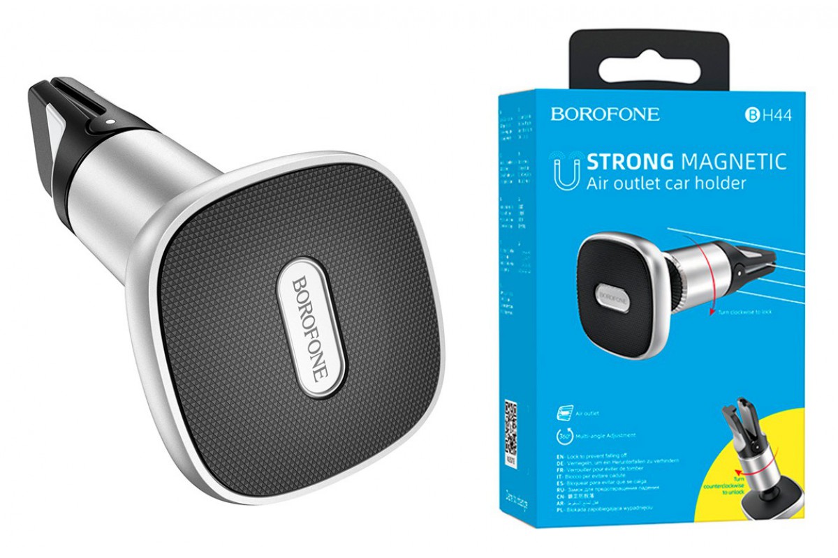 BOROFONE BH44 Smart Air на дефлектор 45-67" чёрный/серебро