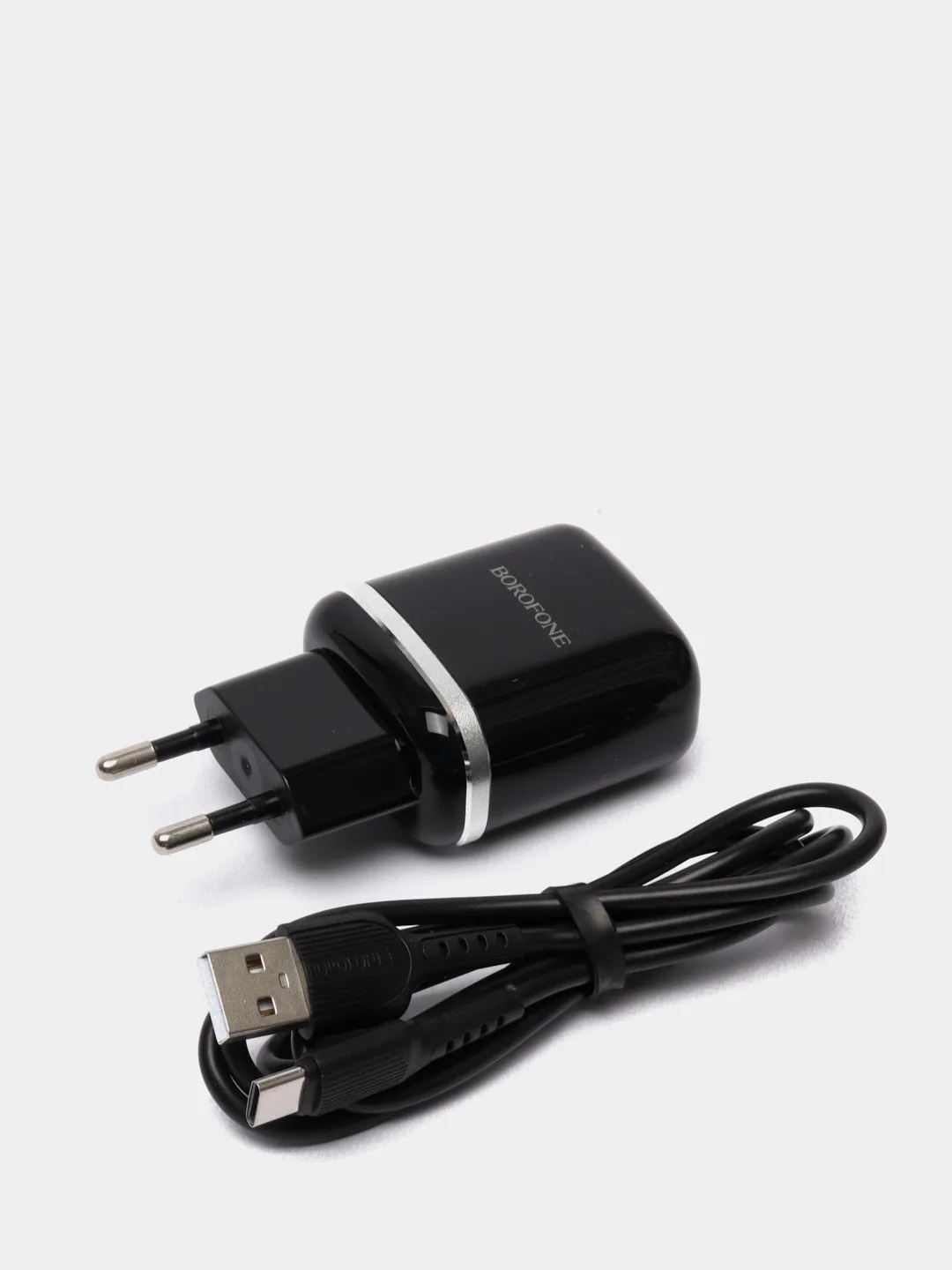 BOROFONE BA36A/ Сетевое ЗУ + Кабель Type-C 1m/ QC3.0/ 1USB/ Выход: 5V_9V_12V, 18W/ Черный