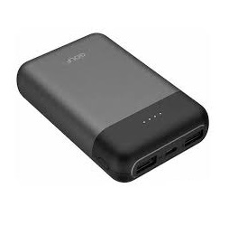 GOLF G71/ Powerbank 10000 mah + Кабель Micro usb /In Micro usb,Type-C/Out Type-C,USB1А,2.1A/Al/Black