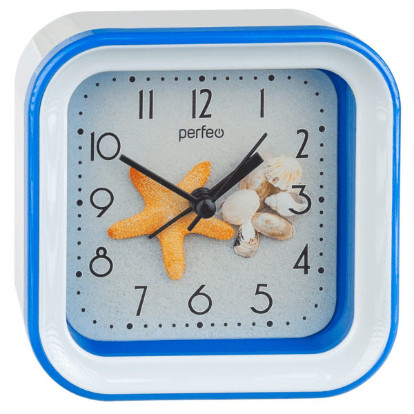 Perfeo Quartz часы-будильник "PF-TC-006", квадратные 10*10 см, звезда