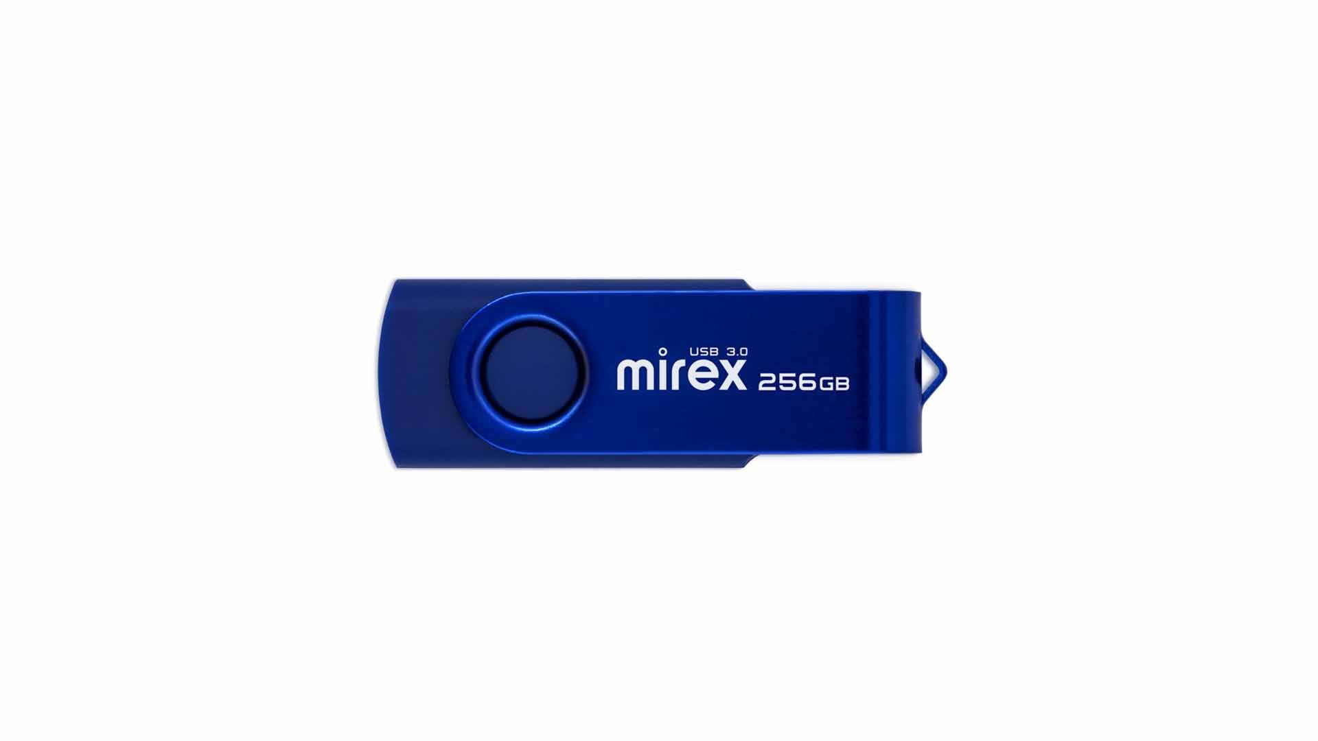 USB Флэш-накопитель Mirex SWIVEL DEEP BLUE/ 256GB/ USB 3.0/ Синий