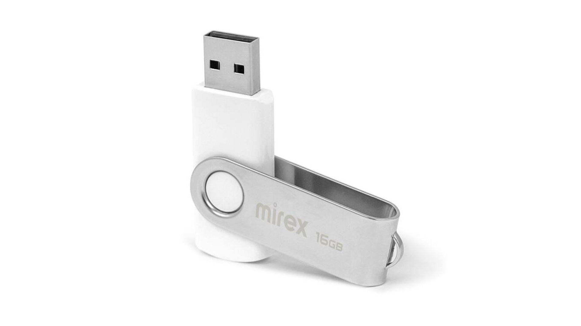 USB Флэш-накопитель Mirex SWIVEL WHITE/ 4GB/ USB 2.0/ Белый