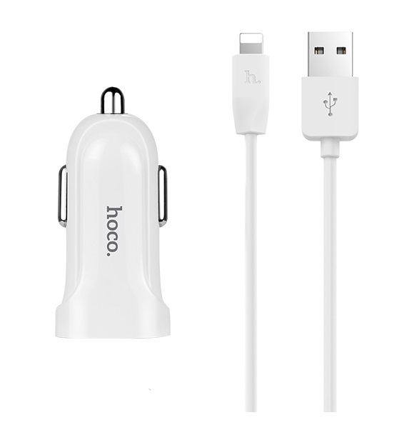 HOCO Z2/ кабель Lightning/ 2USB/ 1.5A/ Белый