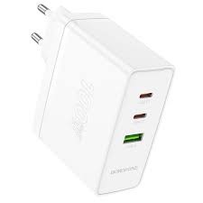 BOROFONE BN11/ Сетевое ЗУ 1USB/ 2PD/ Выход: 100W/ Белый