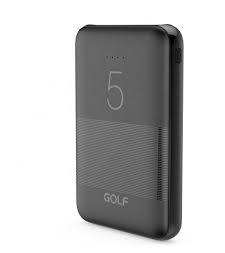 GOLF G95/ Powerbank 5000 mah/In Micro usb/ USB 1А, 2.1A/Black