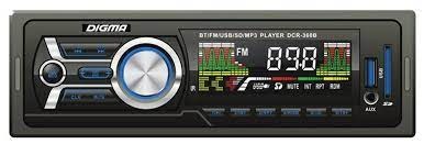 DIGMA Автомобильная магнитола DCR-360B, 4х50 Вт, USB, SD