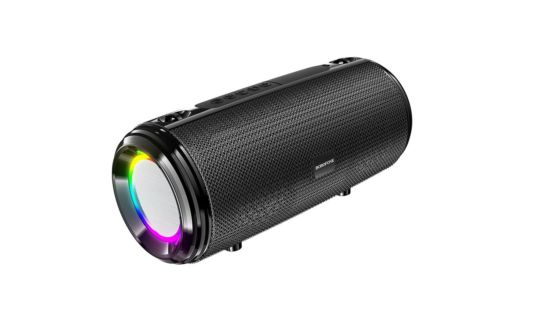 Портативная колонка BOROFONE BR13/ FM, TF, USB, AUX/ 5W*2/ 1200mAh/ 4 часа/ Подсветка/ Черный