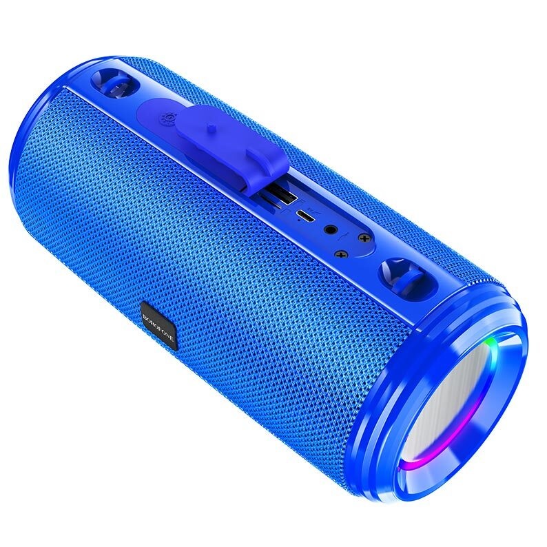 BOROFONE BR13/ FM, TF, USB, AUX/ 5W*2/ 1200mAh/ 4 часа/ Подсветка/ Синий
