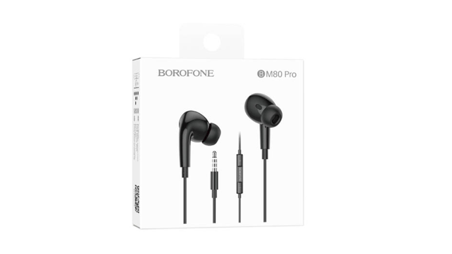 Наушники BOROFONE BM80 Pro/ Внутриканальные/ Регулировка громкости/ 1,2м/ Jack 3.5мм/ Черный