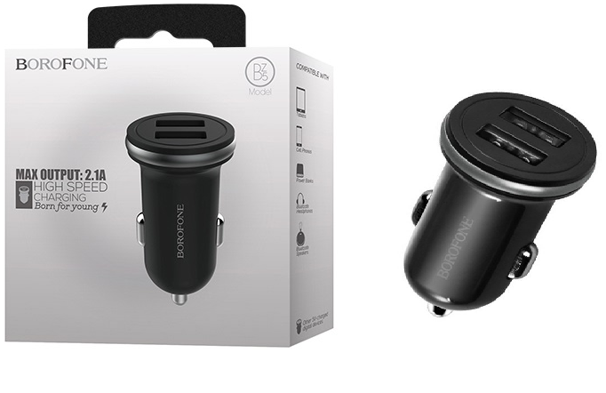 BOROFONE BZ5/ 2USB/ 2,1A/ Черный