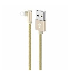 BOROFONE BX26/ USB - Lightning/ 1м/ 2.4A/ Нейлон/ Угловой/ Золотой