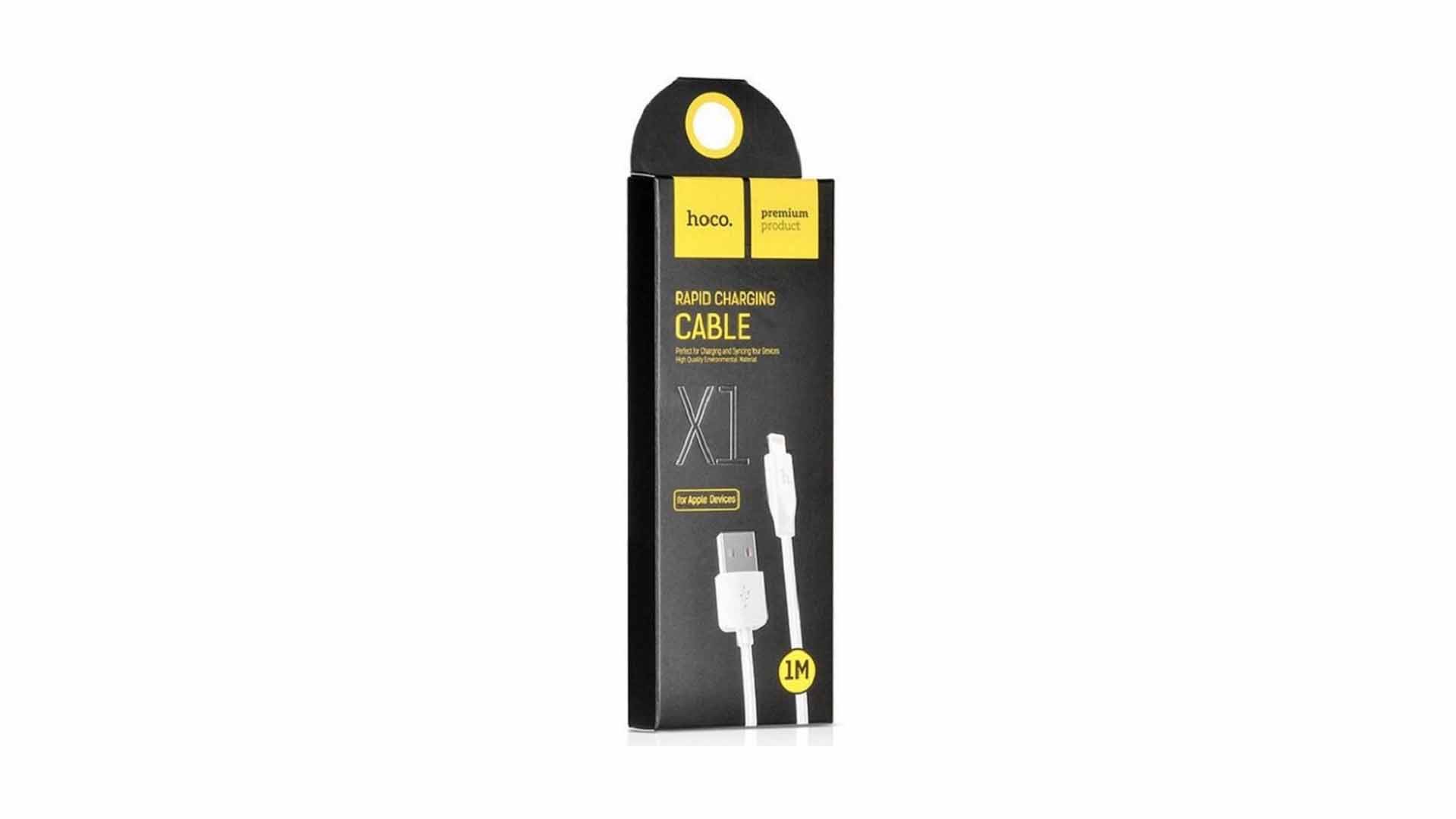 HOCO X1/ USB - Lightning/ 1м/ 2.4A/ ПВХ/ Белый