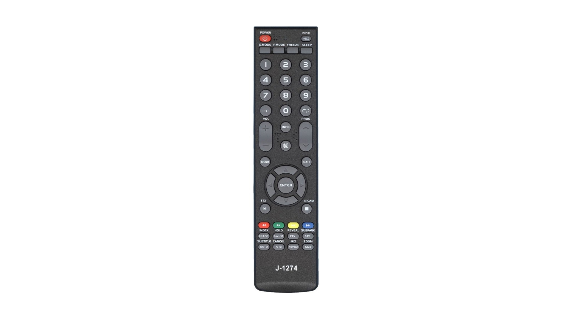 Пульт Supra J-1274 BLACK ic TELEFUNKEN, SATURN 24MF, TEDELEX 40AS620