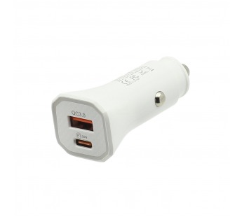 АЗУ с выходом USB P22 38W (PD20W/QC18W/1USB/1USB C) белое