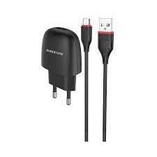 BOROFONE BA49A/ Сетевое ЗУ + Кабель Micro 1m/ 1USB/ Выход: 10,5W/ 2.1A/ Черный
