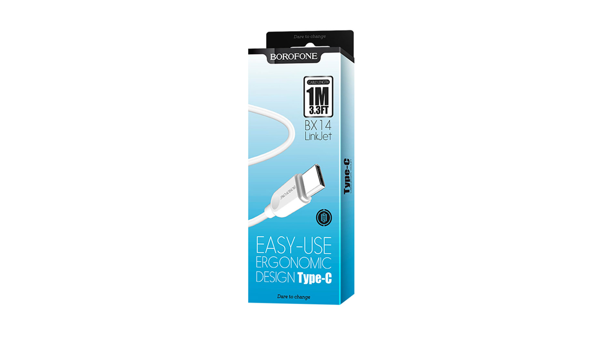 Кабель BOROFONE BX14/ USB - Type - C/ 1м/ 3A/ ПВХ/ Белый