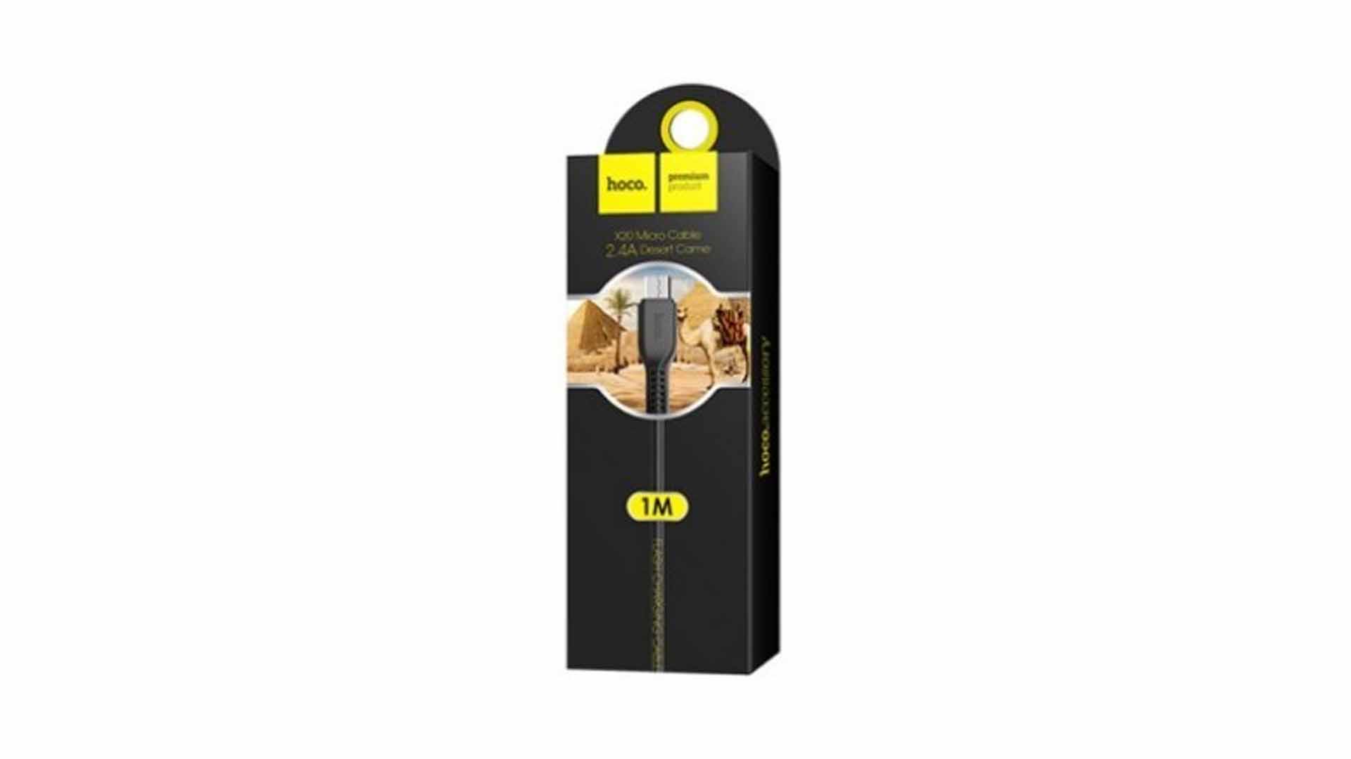Кабель HOCO X20/ USB - Micro/ 1m/ 2.1A/ ПВХ/ Черный