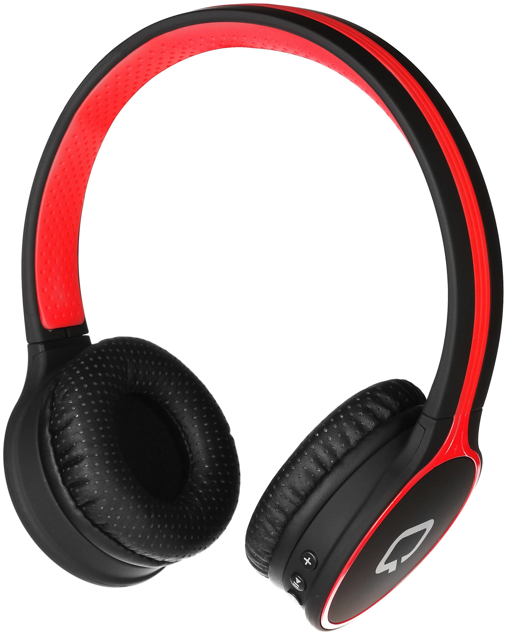 Bluetooth гарнитура Qumo Accord 3 (BT 0021) черно-красный, накладная,  Bluetooth 4.2, 300  мА-ч, до