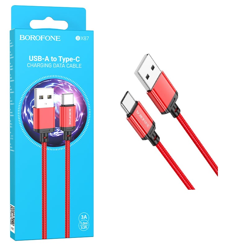 BOROFONE BX87 USB - Type - C 3A 1.0м красный