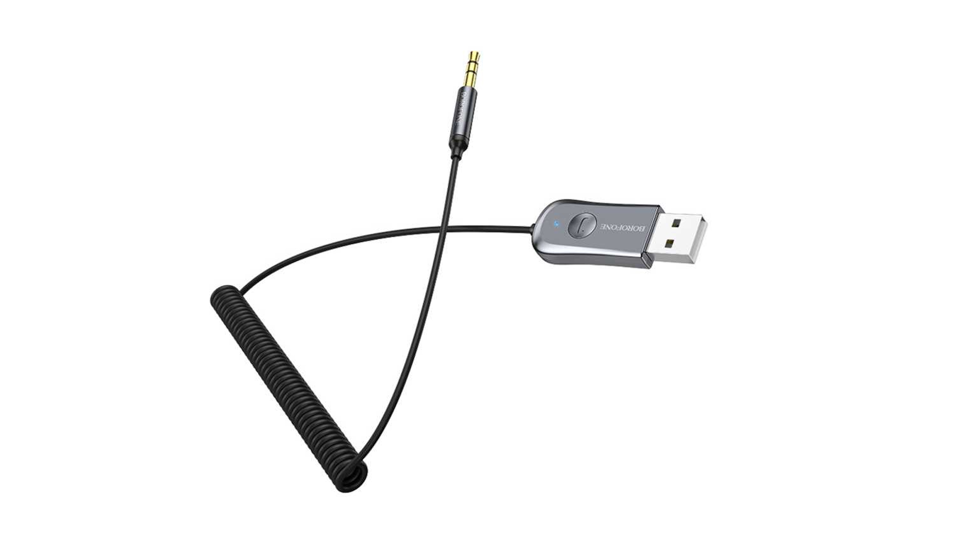 Автомобильный  Bluetooth адаптер BOROFONE BC44/ BT/ JACK 3.5/ Серый
