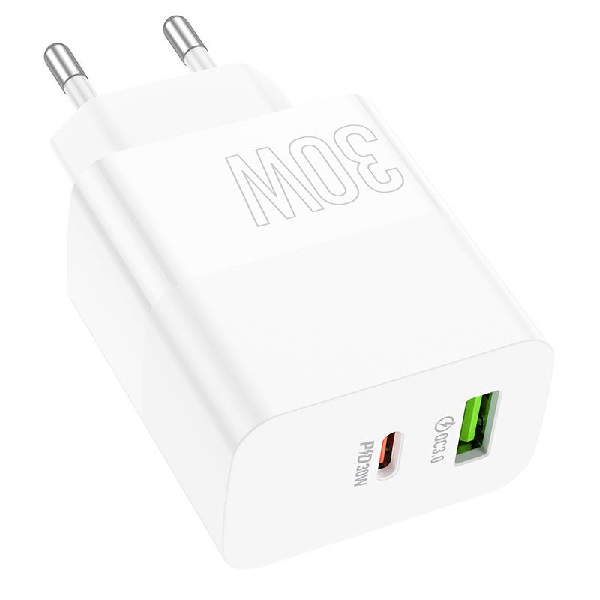 BOROFONE BA75A/ Сетевое ЗУ/ PD/ USB/ Выход: 30W+18W/ Белый