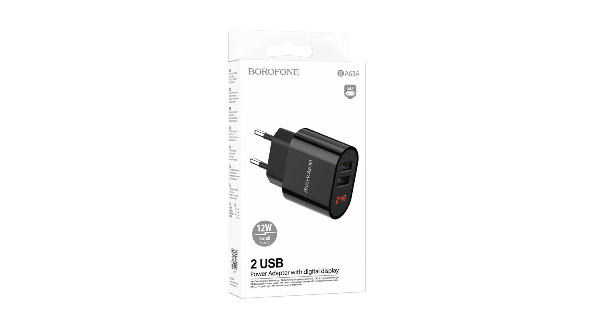 BOROFONE BA63A  2хUSB-А с дисплеем Черный (35/140)