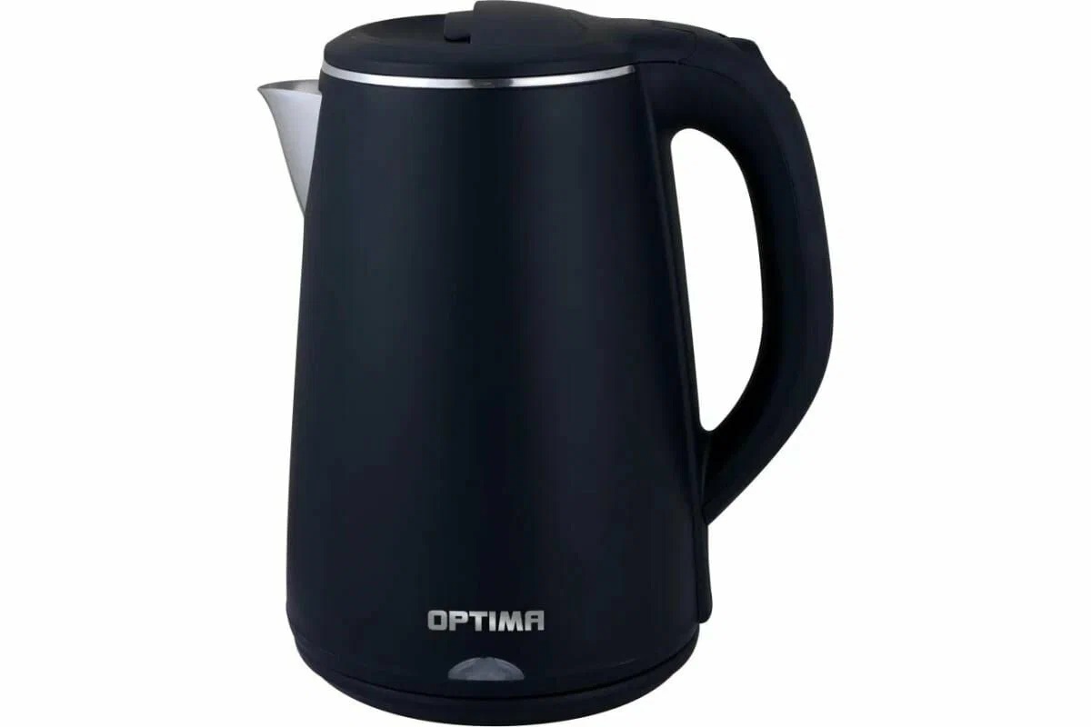 Чайник эл. OPTIMA EK-2002PS (2.0л, двойные стенки, эффект термоса, пов. на 360 град., 2000Вт) (Черны