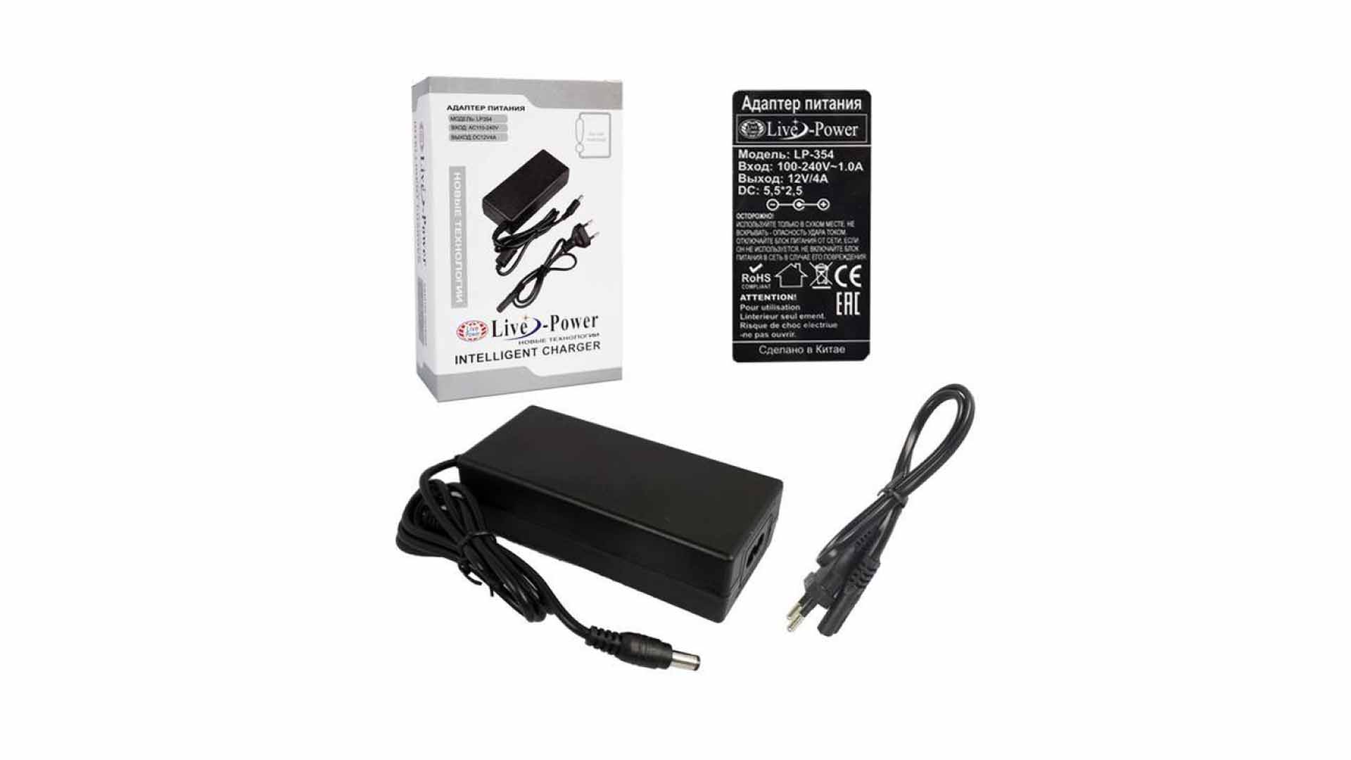 Блок питания Live-Power  12V  LP354  12V/4A (5,5*2,5)