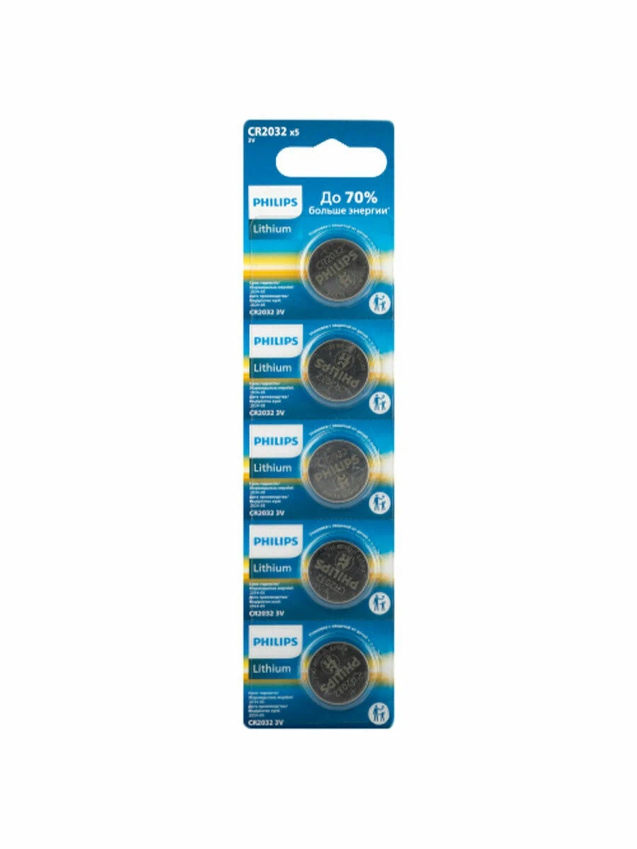 Батарейка Philips CR2032/5BL Lithium