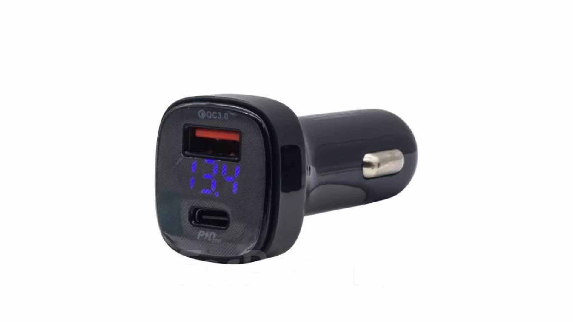 АЗУ Carlive CR28/ 1PD/ 1USB/ 25W/ Удлиненный/ Дисплей/Черный