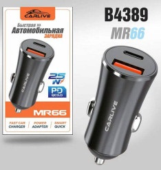 Автомобильное зарядное устройство MR66 1USB + PD 5V/3.1A (Black) в коробочке