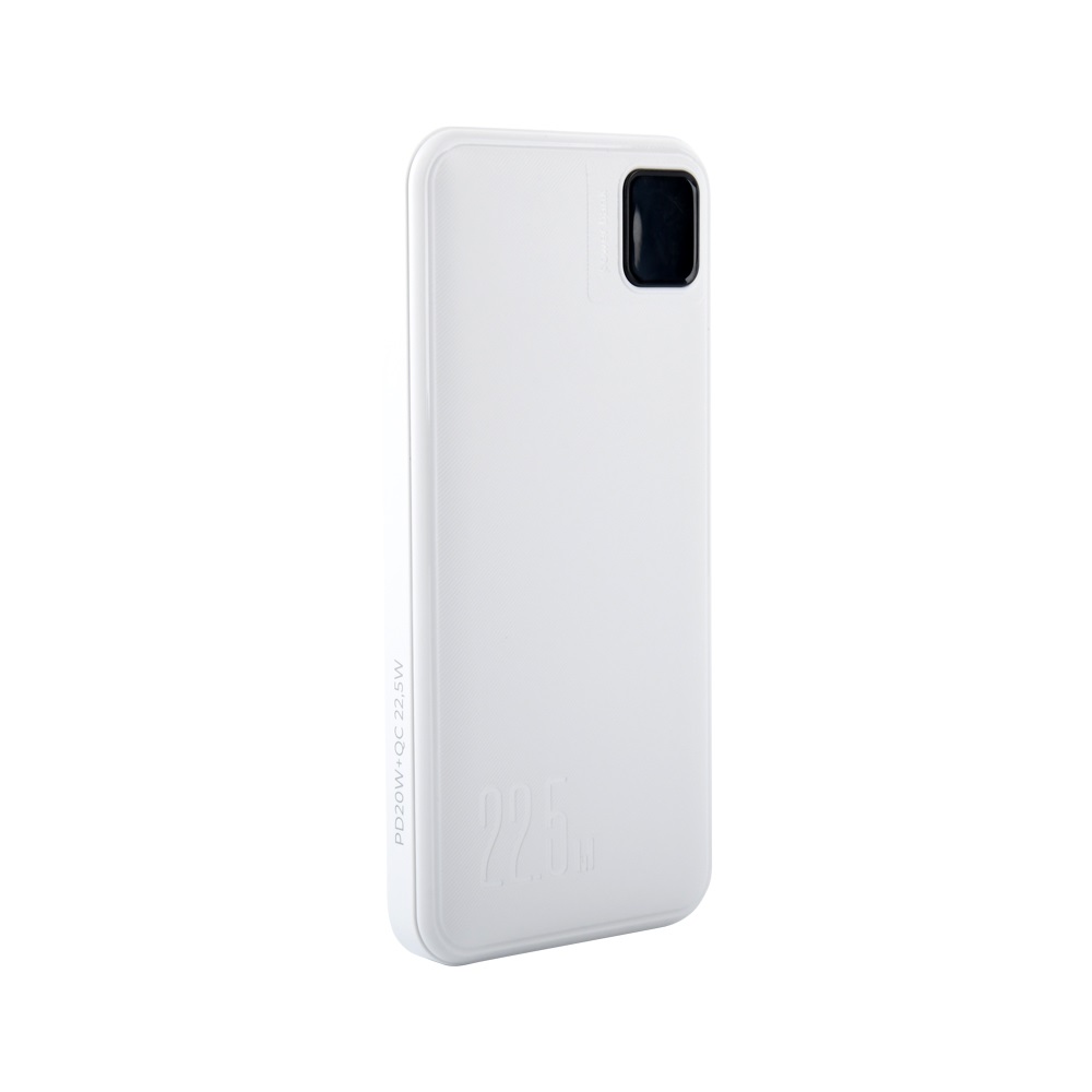 Perfeo Powerbank 10000 mAh/LED дисплей/PD + QC 3.0/Type-C/2 USB/Выход: 5A, max 22.5W/White
