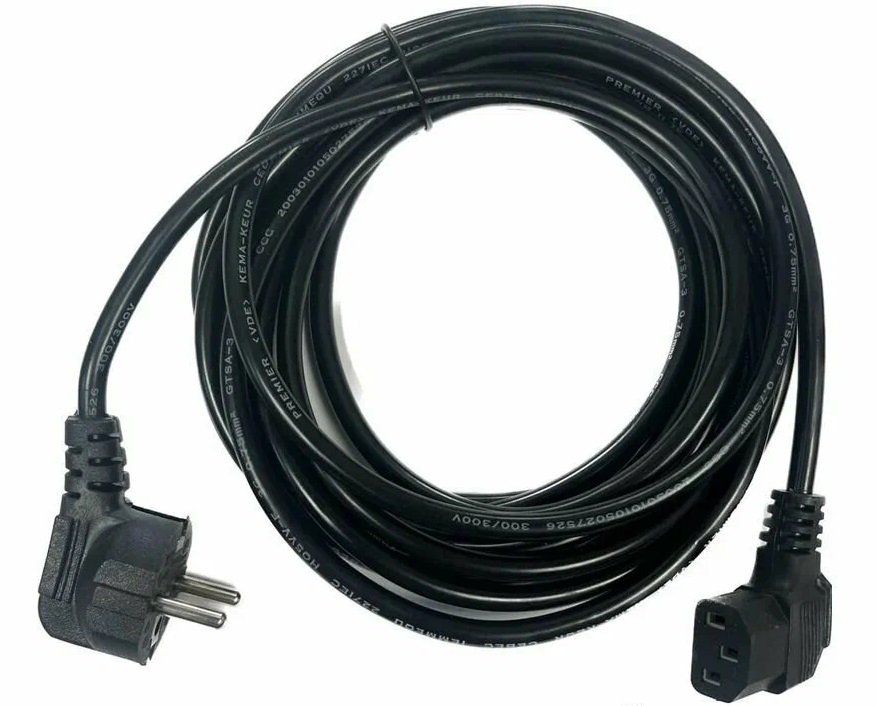 Кабель питания LP C13 (C7) 3pin 1,5м угловой, для сист.блока (черный)
