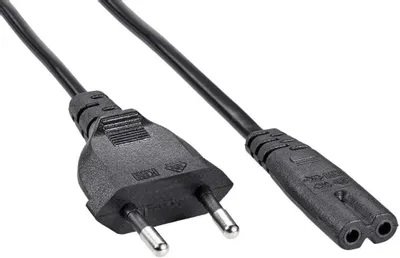 Кабель сетевой LP C7 (C4) 2pin 1,5м, 8x8 прямой (черный)